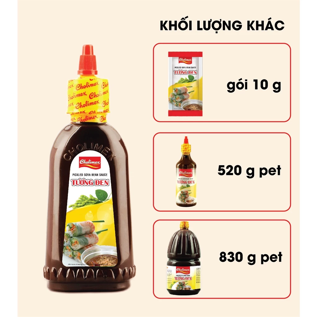 Tương đen Cholimex - Gói 10g siêu tiện lợi - số lượng 50 gói/túi - 2