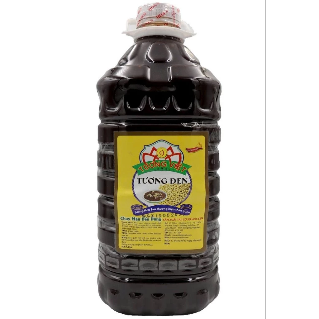 Tương đen Pet 4,3kg Hoa Sen