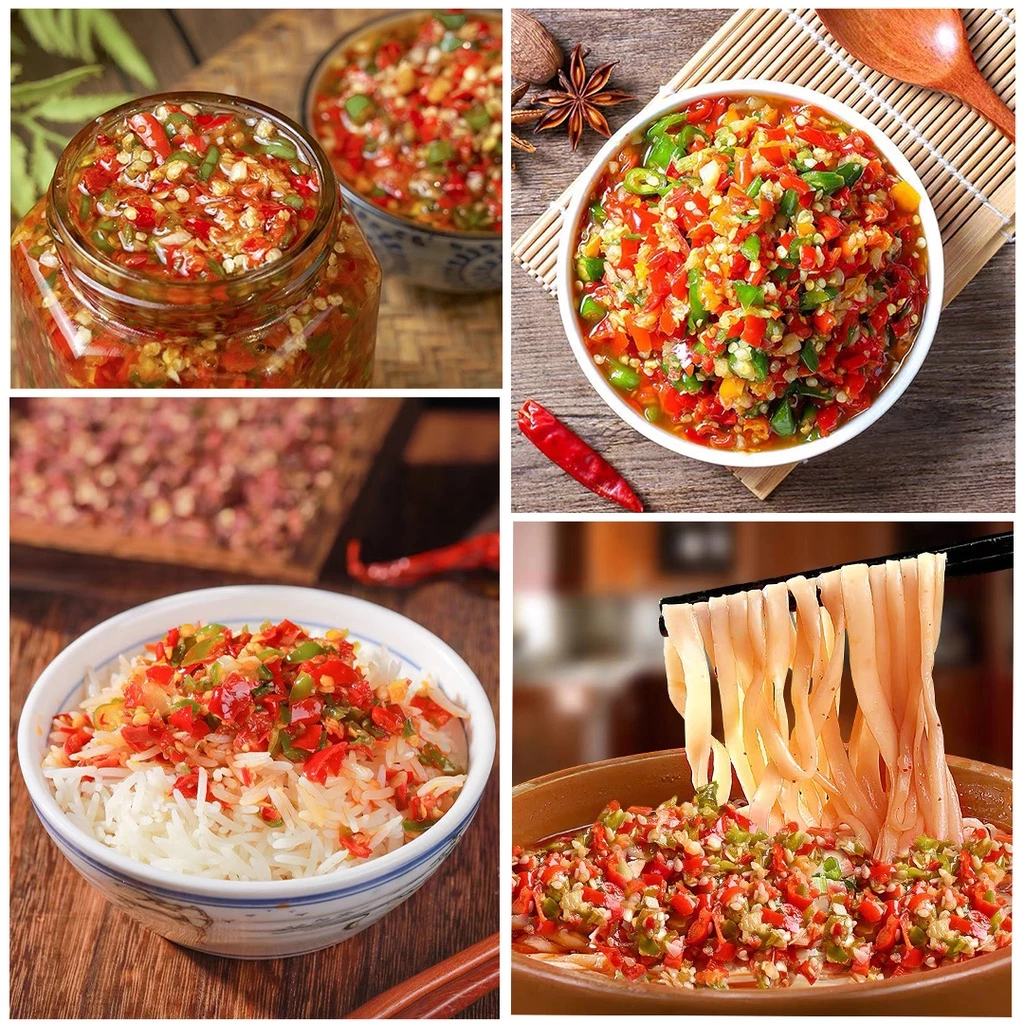 Ớt chưng Hồ Nam ⚡ CHUẨN CHÍNH HÃNG ⚡ Ớt chưng dầu Trung Quốc hũ 280g có 3 loại ớt và 9 loại gia vị - 2