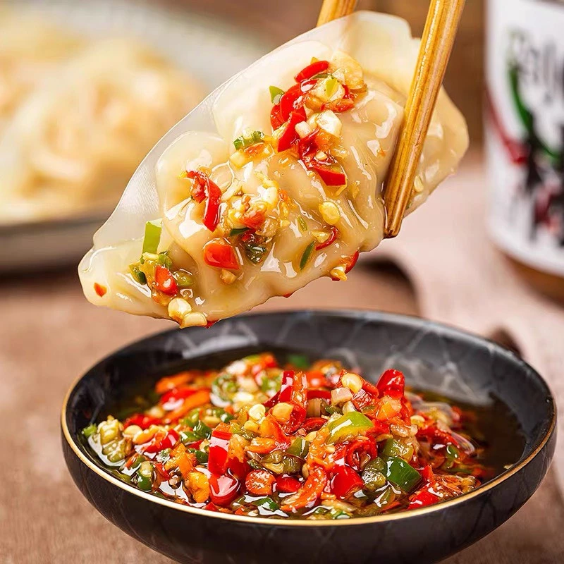 Ớt chưng Hồ Nam ⚡ CHUẨN CHÍNH HÃNG ⚡ Ớt chưng dầu Trung Quốc hũ 280g có 3 loại ớt và 9 loại gia vị - 6