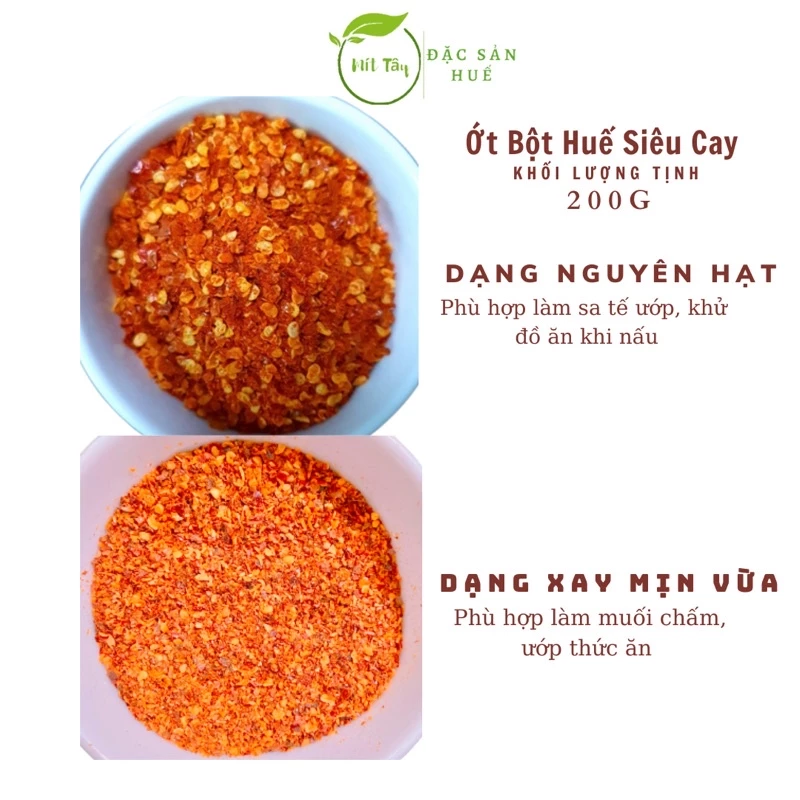 200GRAM Ớt Bột Huế NHÀ LÀM - Ớt Bột Siêu Cay, Ớt Nhà Làm ĐẢM BẢO VỆ SINH - 2