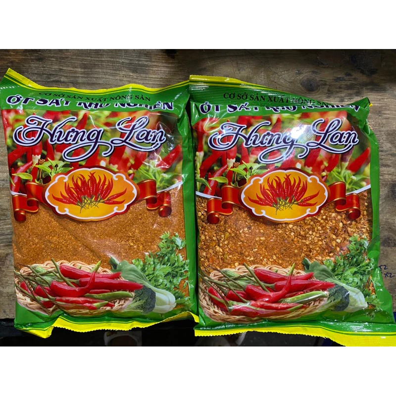 GIÁ SỈ - FREESHIP 500G ỚT BỘT KHÔ NGUYÊN CHẤT 100% HƯNG LAN - ỚT BỘT MỊN VÀ ỚT VẨY - CÁN