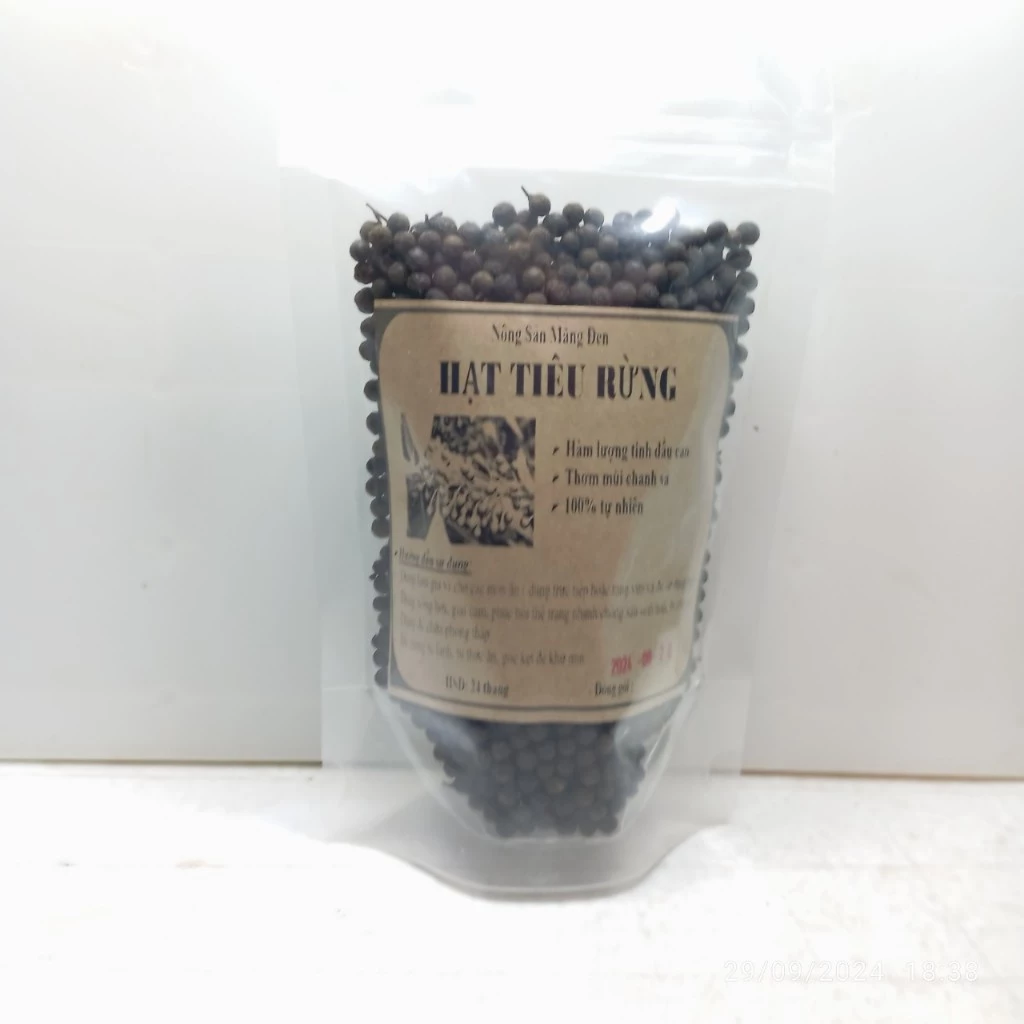 Tiêu đen nguyên hạt KHÔNG cay 100 gram tiêu rừng Tây Nguyên mùi sả chanh - 3