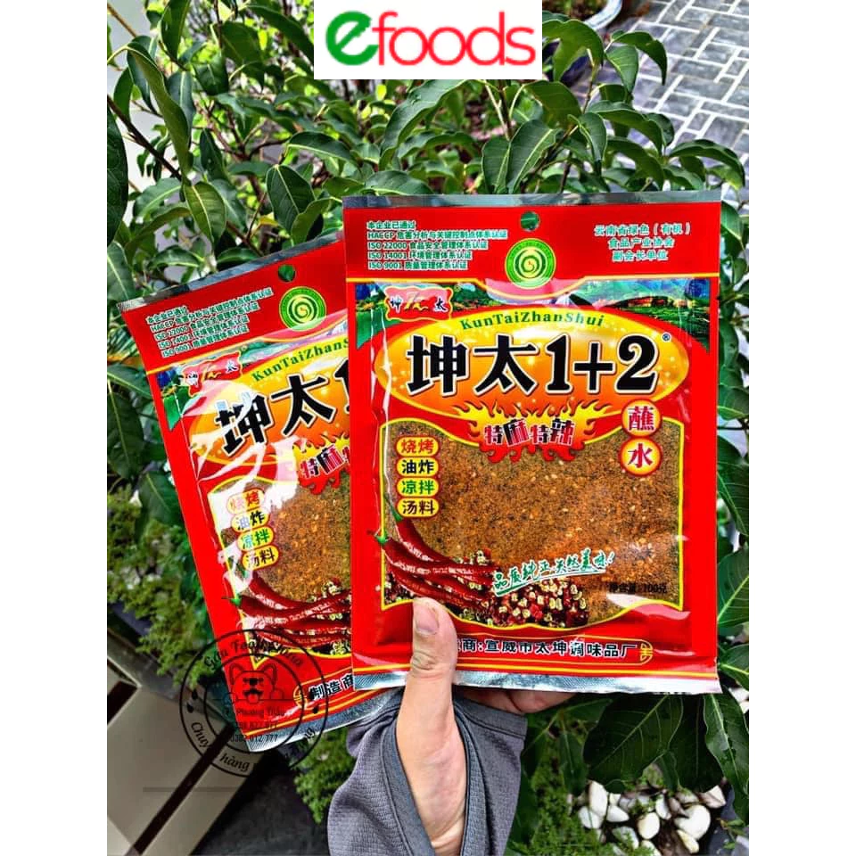 Bột Ớt Cay Tê 1+2 Bột ớt Chấm nướng, bột ớt chấm nướng đá, Bột ớt Trung 100g [Ship hàng toàn quốc]