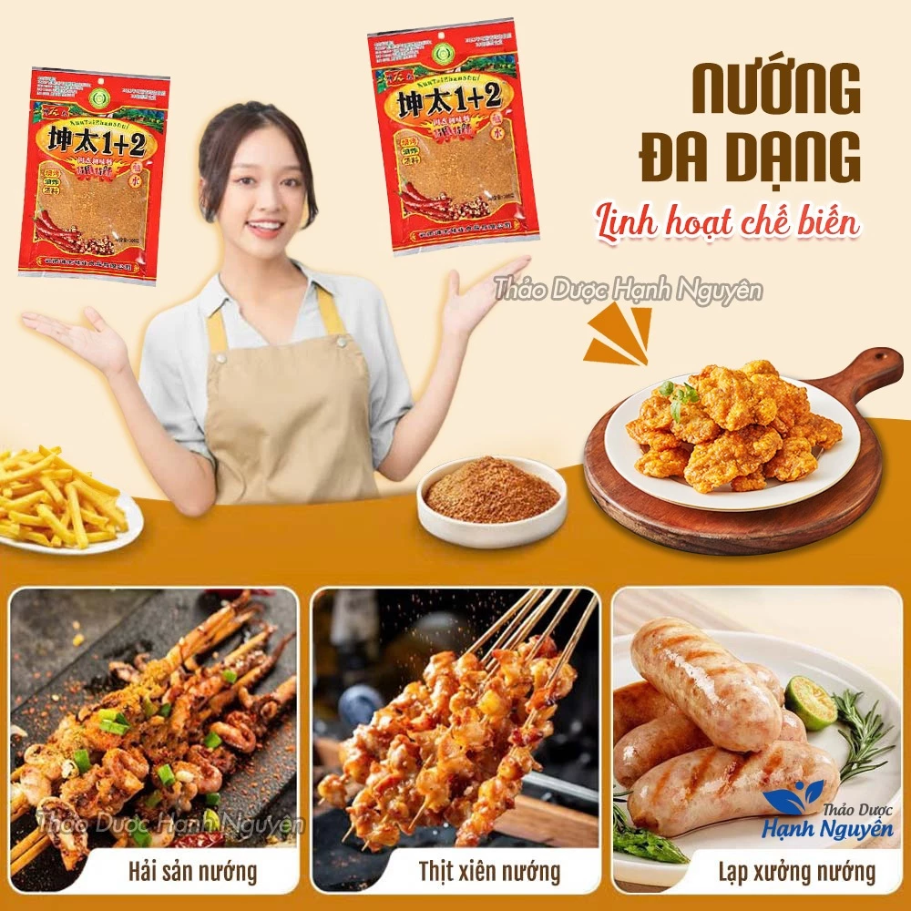 Bột ớt cay tê 1+2, ớt bột Trung Quốc, bột ớt chấm lạp xưởng, ướp đồ nướng, rắc thịt cay thơm - 2