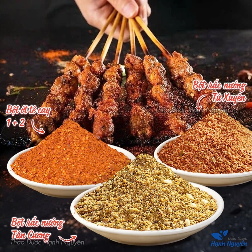 Bột ớt cay tê 1+2, ớt bột Trung Quốc, bột ớt chấm lạp xưởng, ướp đồ nướng, rắc thịt cay thơm - 5