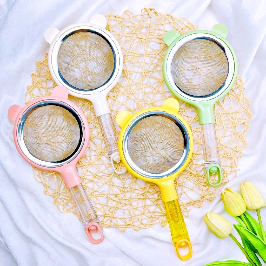 Rây Lọc Inox Lọc Cháo Rây Tách Trứng Lọc Sữa Hạt Và Thức Ăn Siêu Mịn Cho Bé Ăn Dặm - Shop Mẹ Bí Đỏ - 4