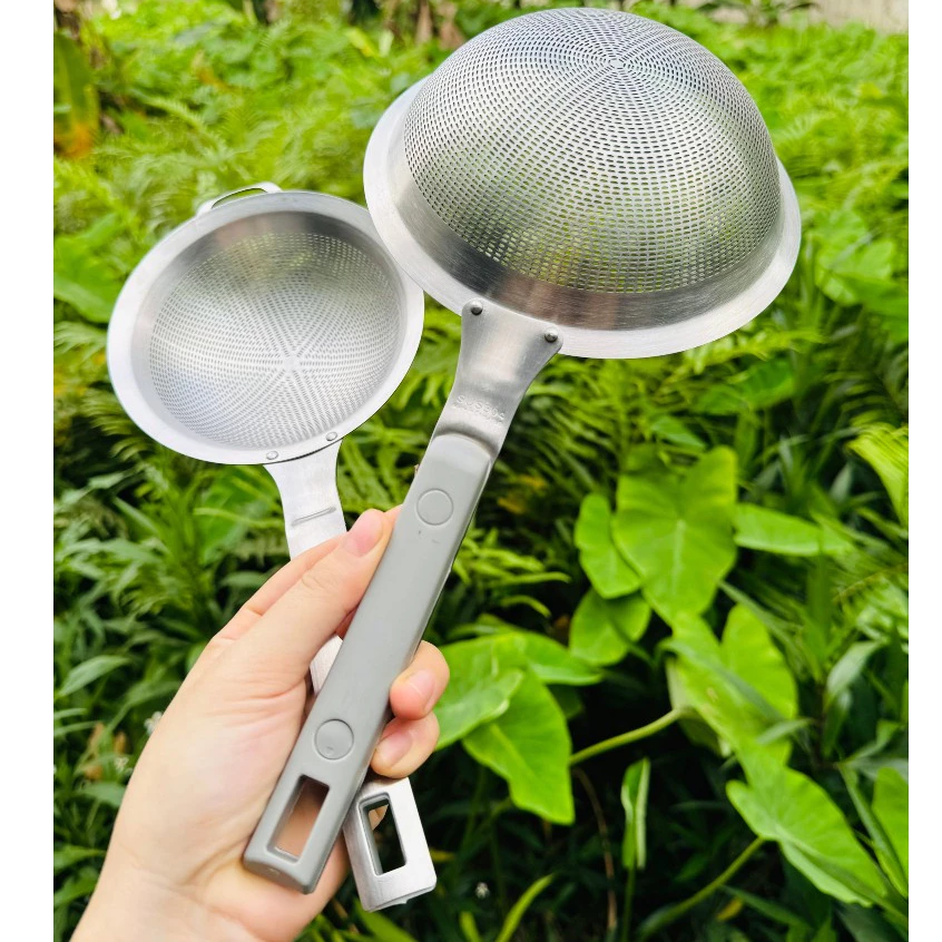 Rây vợt lọc mẻ inox 304 dụng cụ lọc nước cặn dầu bột rây chiên lưới - 6