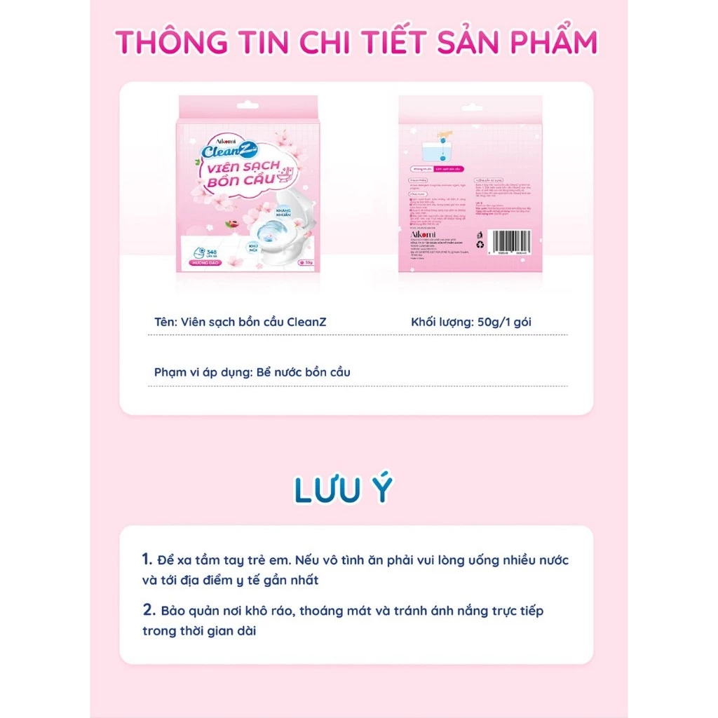 Combo 20 viên thả bồn cầu, viên làm sạch bồn cầu CleanZ, giảm mảng bám, diệt khuẩn, khử mùi hôi nhà vệ sinh - 5