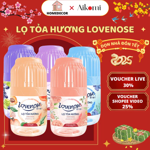 Lọ tỏa hương thơm phòng Lovenose hương hoa quả tự nhiên dễ chịu khử mùi, sáp thơm phòng thế hệ mới - Dung tích 180ml - 2