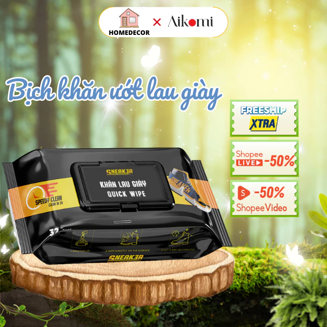 Gói Khăn Lau Vệ Sinh Giày Nhanh Quick Wipe Sneaker 12c KLG01