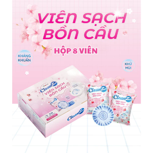 Combo viên thả bồn cầu, viên làm sạch bồn cầu CleanZ, hạn chế mảng bám, diệt khuẩn, khử mùi hôi nhà vệ sinh