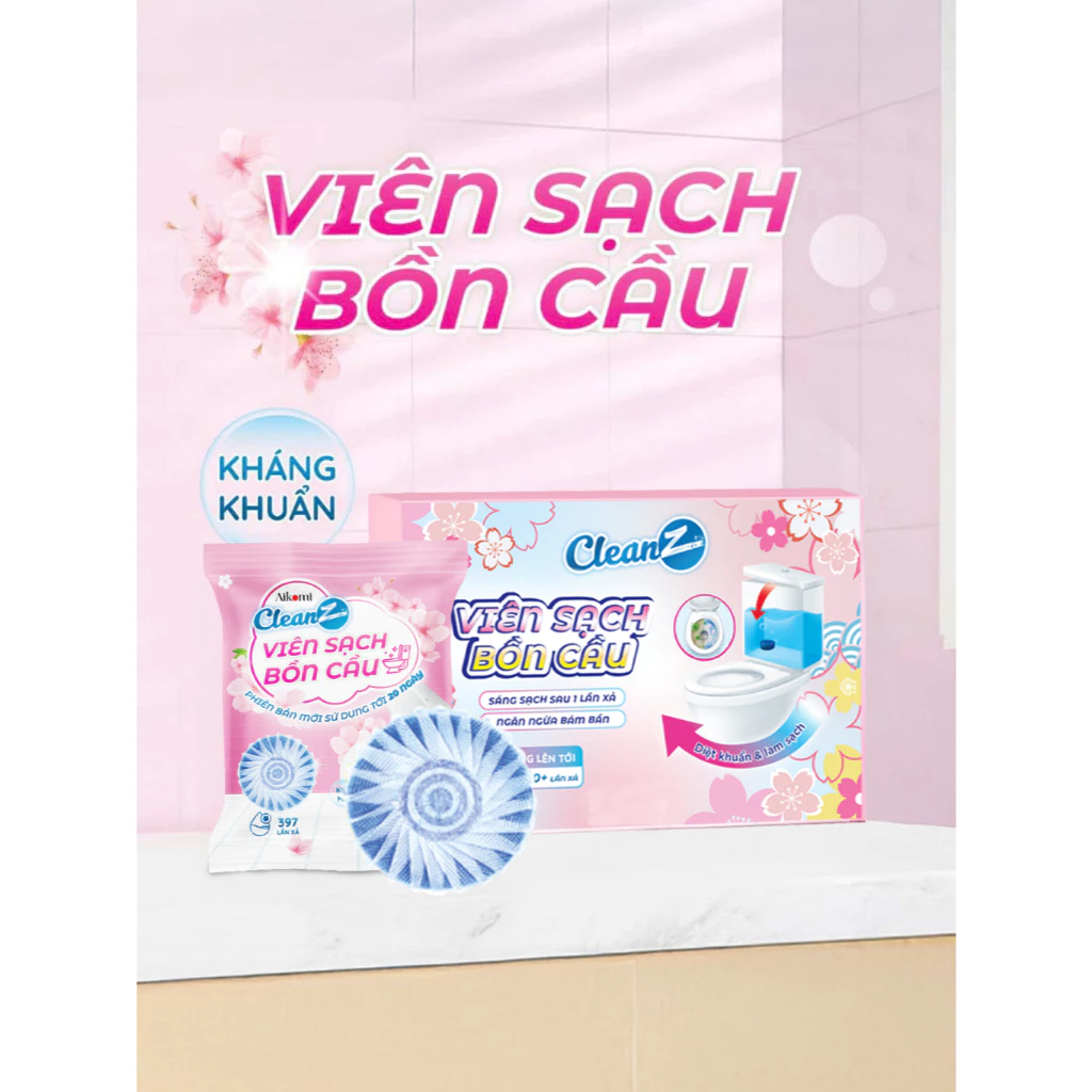 Combo viên thả bồn cầu, viên làm sạch bồn cầu CleanZ, hạn chế mảng bám, diệt khuẩn, khử mùi hôi nhà vệ sinh - 2