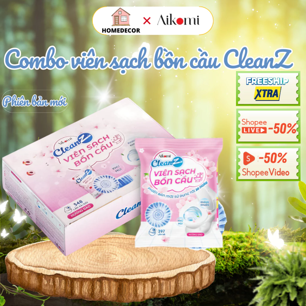Combo viên thả bồn cầu, viên làm sạch bồn cầu CleanZ, hạn chế mảng bám, diệt khuẩn, khử mùi hôi nhà vệ sinh - 4