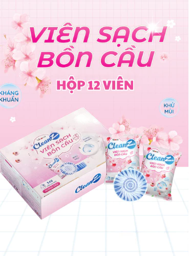 Combo 12 viên thả bồn cầu, viên làm sạch bồn cầu CleanZ, giảm mảng bám, diệt khuẩn, khử mùi hôi nhà vệ sinh