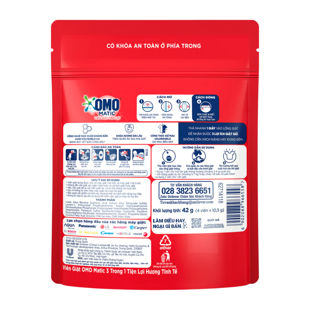 [HC Gift] Túi viên giặt tiện lợi OMO 3 trong 1 (4 viên/túi) (mẫu ngẫu nhiên) - 2