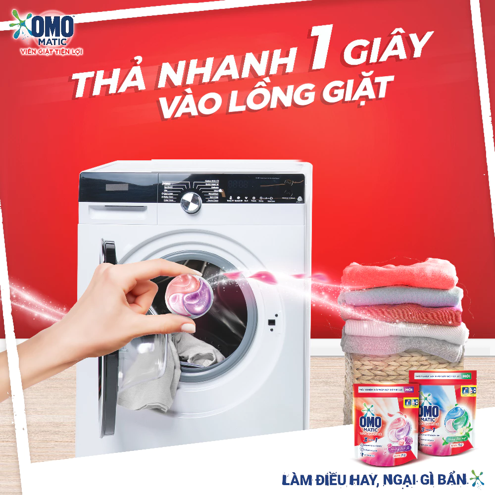 [HC Gift] Túi viên giặt tiện lợi OMO 3 trong 1 (4 viên/túi) (mẫu ngẫu nhiên) - 3