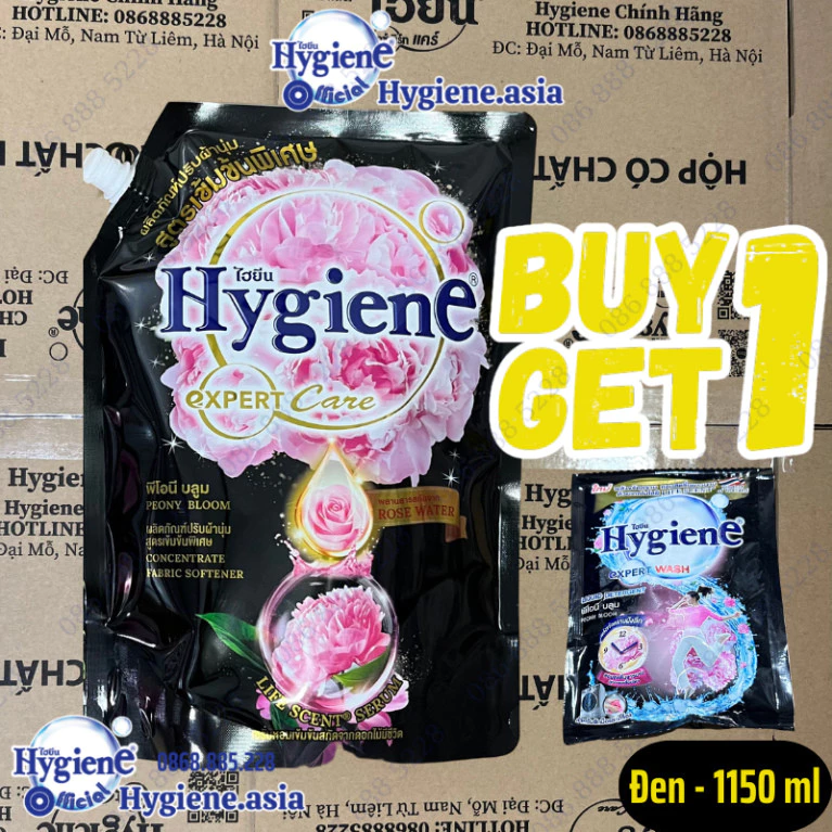 Nước Xả Vải Hygiene Thái Lan 1150ml EXPER CARE Đậm Đặc Gói Lớn Hương Hoa Tự Nhiên. 1 - 2