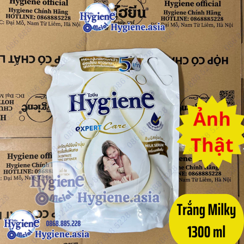 Nước Xả Vải Hygiene Thái Lan 1150ml EXPER CARE Đậm Đặc Gói Lớn Hương Hoa Tự Nhiên. 1 - 3