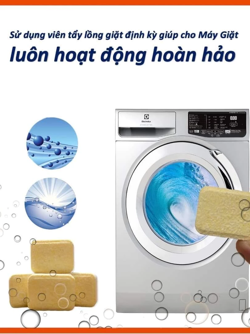 Viên vệ sinh, tẩy lồng giặt Denkmit làm sạch loại bỏ cặn bẩn mùi hôi hiệu quả an toàn (lẻ 1 viên ) - 4