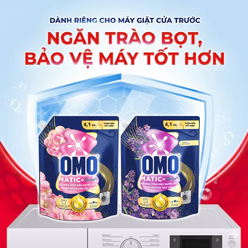 Nước giặt OMO Matic Hương Nước Hoa Comfort 4.1KG (túi) - 2