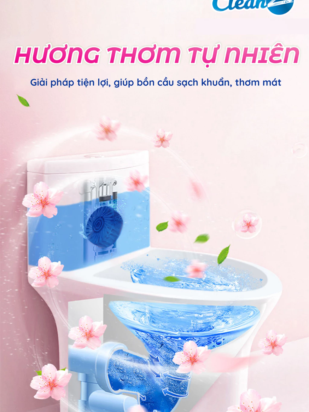 Viên thả bồn cầu CleanZ viên sạch bồn cầu khử mùi chai tẩy bồn cầu thế hệ mới tẩy sạch mảng bám, diệt vi khuẩn toilet - 4
