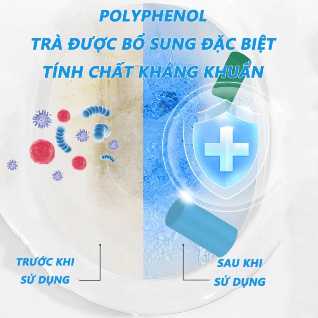 Cốc thả bồn cầu TDG viên tẩy bồn cầu loại bỏ mảng bám khử mùi hôi diệt vi khuẩn 99,9% HH408 - 2