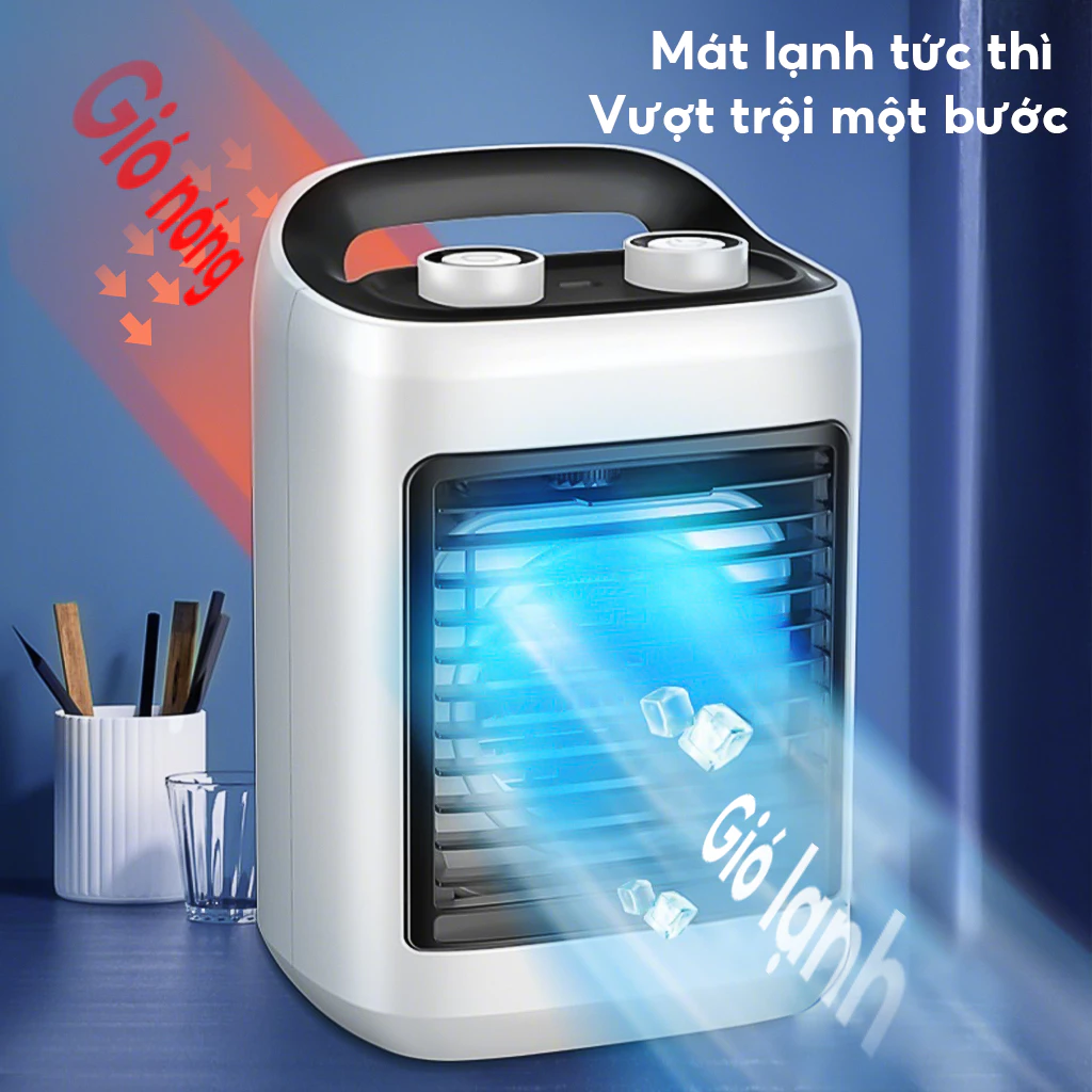 Quạt Điều Hòa Phun Sương Mini Wameli WA-99 Dung Tích 500ml 2 Tốc Độ Gió 3 Chế Độ Phun Sương, Cổng Usb Tiện Lợi - 4