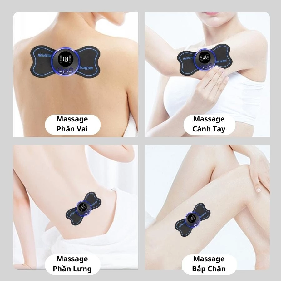 Máy massage xung điện 8 chế độ sạc USB, Máy massage cổ vai gáy - 2