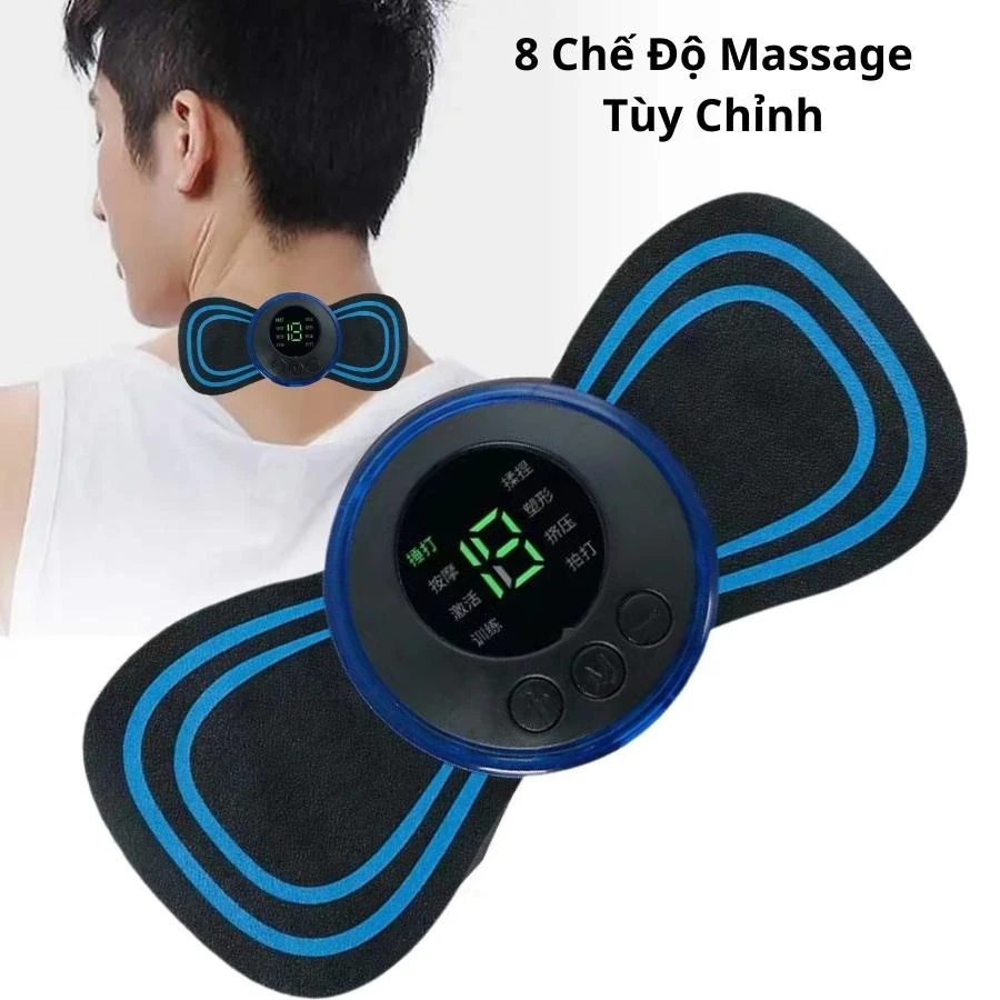 Máy massage xung điện 8 chế độ sạc USB, Máy massage cổ vai gáy - 5