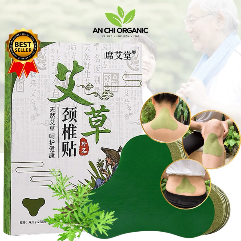Cao Dán Ngải Cứu Giảm Đau Xương Khớp, Giảm Nhức Mỏi Cổ Vai Gáy Lưng Đầu Gối (Hộp 12 Miếng) An Chi Organic - 6