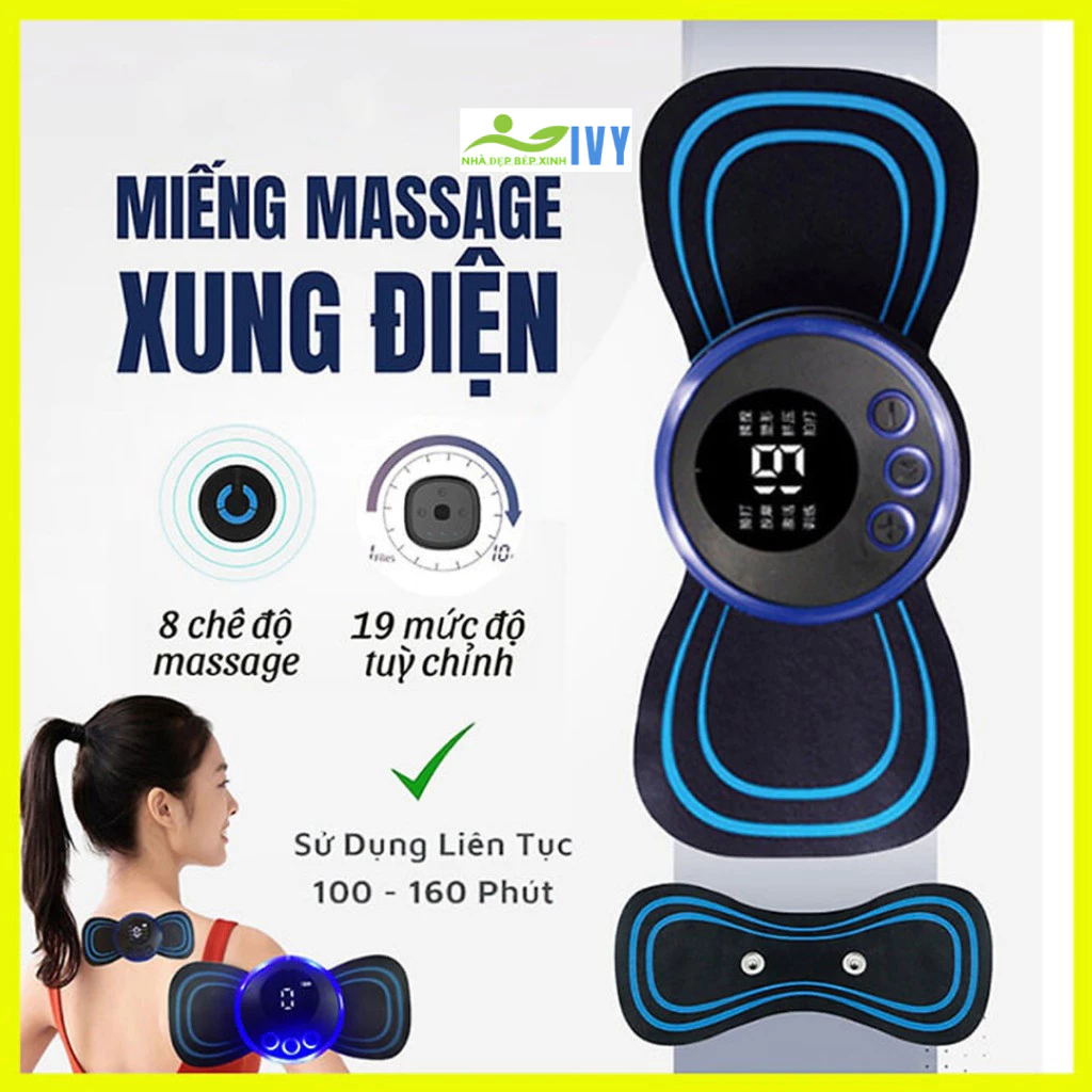 Máy massage cổ vai gáy xung điện - miếng dán massage mini sung điện toàn thân - 3