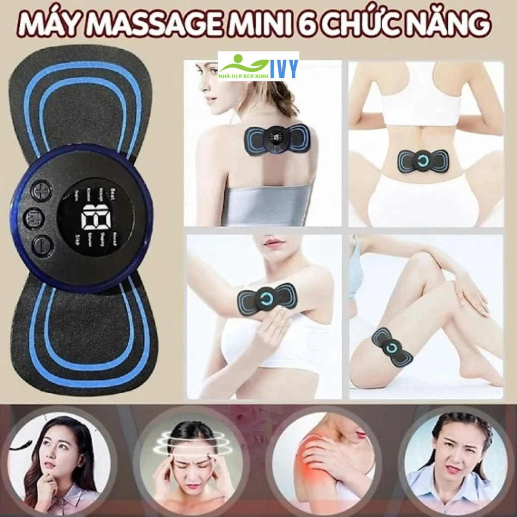 Máy massage cổ vai gáy xung điện - miếng dán massage mini sung điện toàn thân - 4