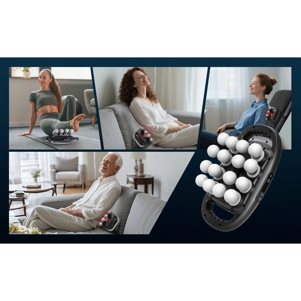 Máy massage cầm tay 6，16，24 đầu Súng Massage Đầu Tần Số Cao Thư Giãn Cơ Mát Xa Diện Tích Lớn Rung Cơ Tần Số Cao METIS - 5