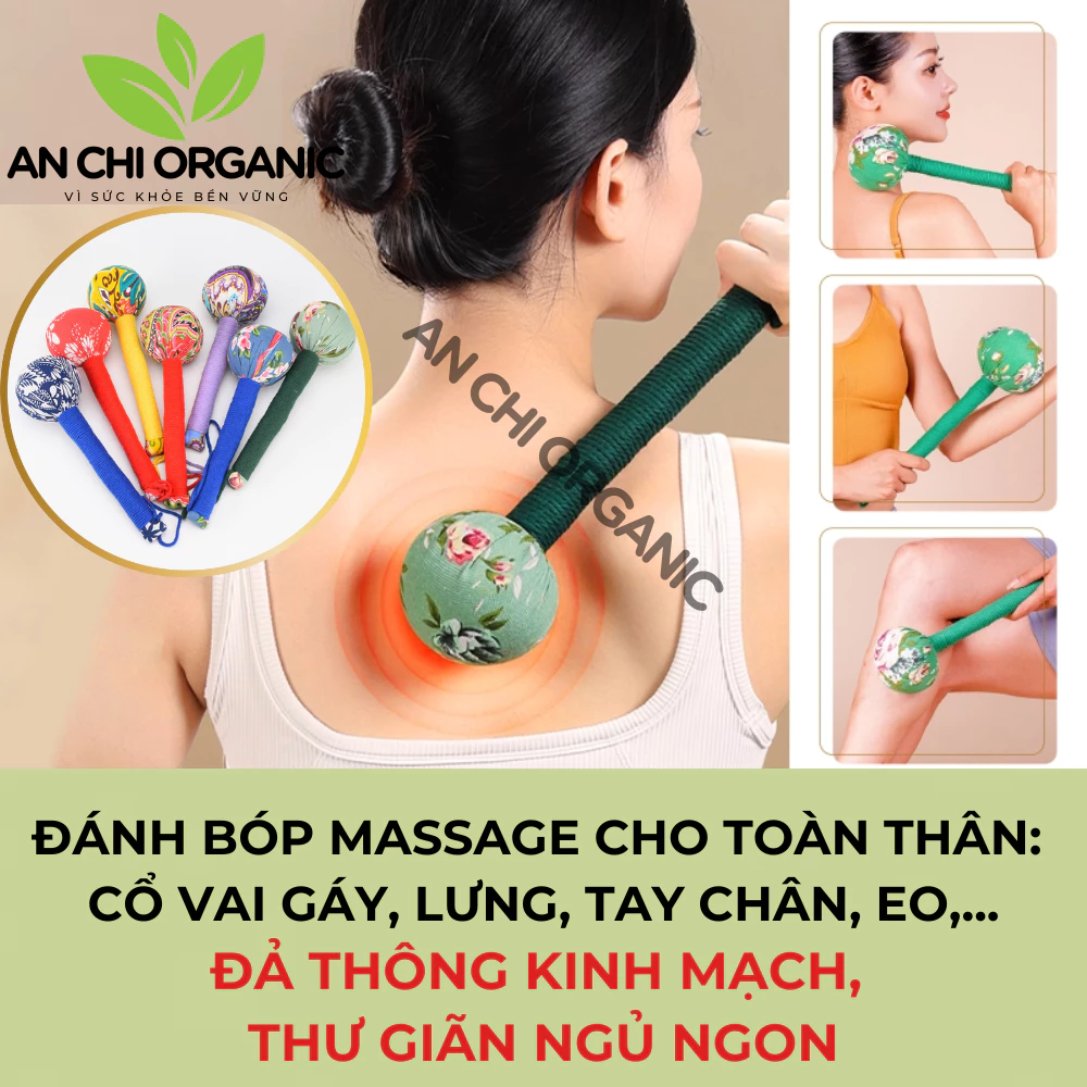 [SIZE LỚN] Búa Ngải Cứu Thảo Dược, Gậy Massage Đấm Lưng Cổ Vai Gáy Đả Thông Kinh Mạch Thư Giãn Ngủ Ngon An Chi Organic - 2