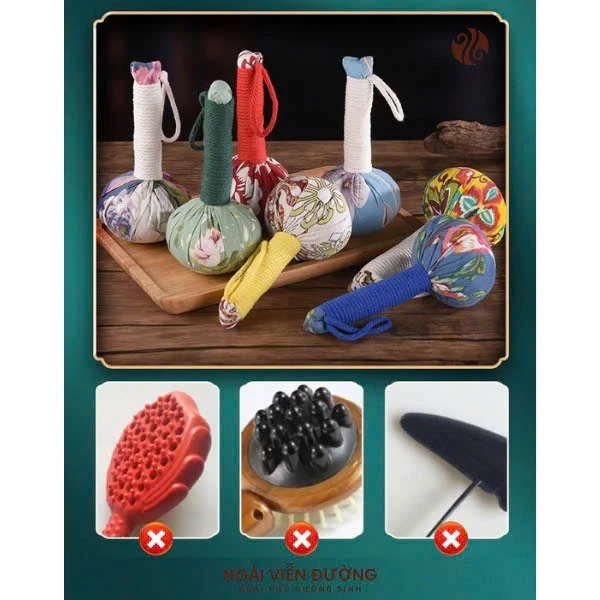 Búa ngải cứu - Búa thảo dược đấm lưng, Massage Toàn Thân Giảm Đau Nhức Cơ Thể - 4