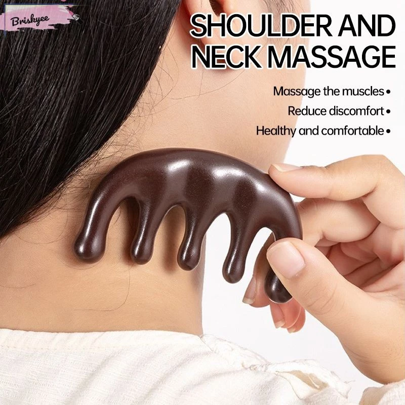 🎶 Lược Gỗ Đàn Hương Massage Đầu Cổ Vai Gáy, Lược Massage Da Đầu Cơ Thể Chống Tĩnh Điện cho cả nam và nữ