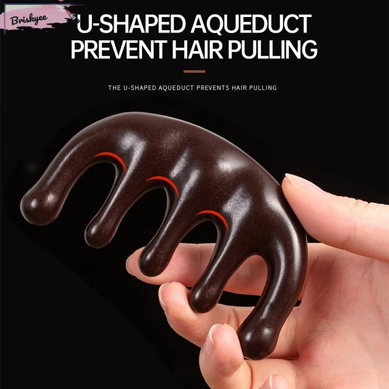 🎶 Lược Gỗ Đàn Hương Massage Đầu Cổ Vai Gáy, Lược Massage Da Đầu Cơ Thể Chống Tĩnh Điện cho cả nam và nữ - 6