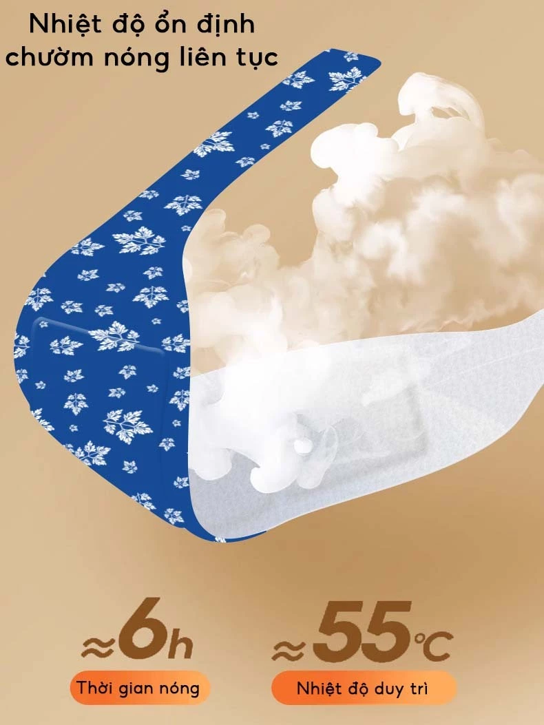 Miếng dán chườm nóng sưởi ấm cổ vai gáy EMA, miếng dán nhiệt thảo dược chườm nóng tự thân, an toàn - 4