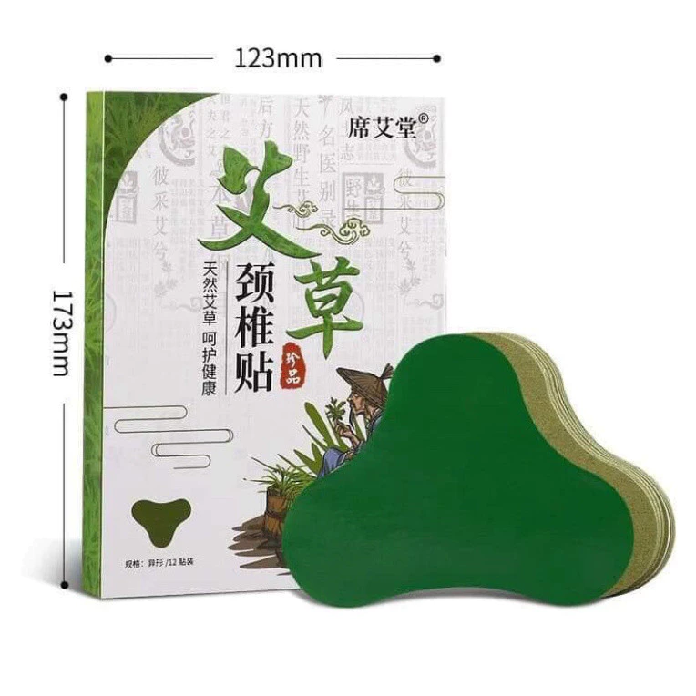 (Hộp 12 Miếng) Cao Dán Ngải Cứu Giảm Đau Cổ Vai Gáy - Miếng Dán Thảo Dược Giảm Nhức Mỏi Tiện Lợi - 4