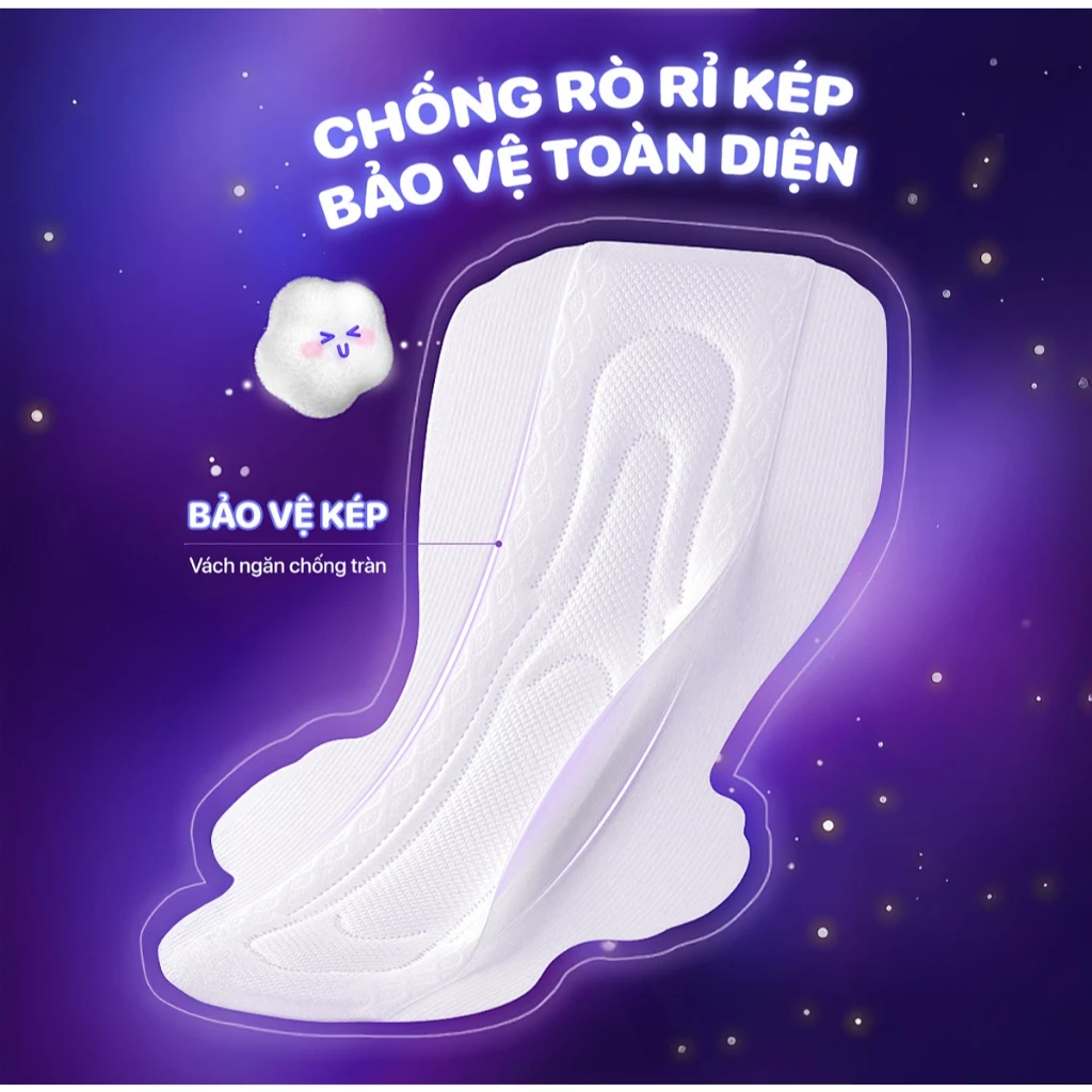 Băng vệ sinh ban đêm Topgia 35cm siêu thấm hút vải không dệt êm ái giảm trào ngược - 4