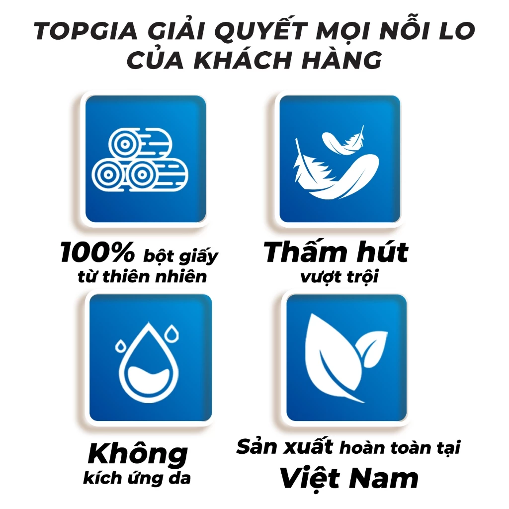 (HÀNG VIỆT NAM CHẤT LƯỢNG CAO) Khăn giấy cao cấp Mộc an Topgia hàng Việt Nam 4 lớp, dày dặn, an toàn cho da - 4
