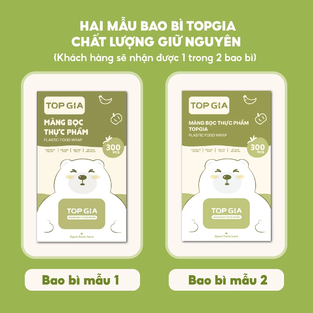 Túi màng bọc thực phẩm chất liệu PE treo tường dạng rút TopGia, tiện lợi, có chun co dãn siêu dai - 5