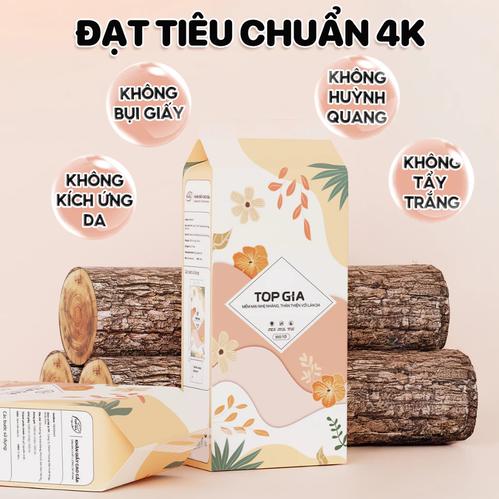 Khăn giấy cao cấp treo tường TopGia Tiểu hạ 10 bịch, Giấy vệ sinh treo tường 4 lớp an toàn 6/12 bịch - 4