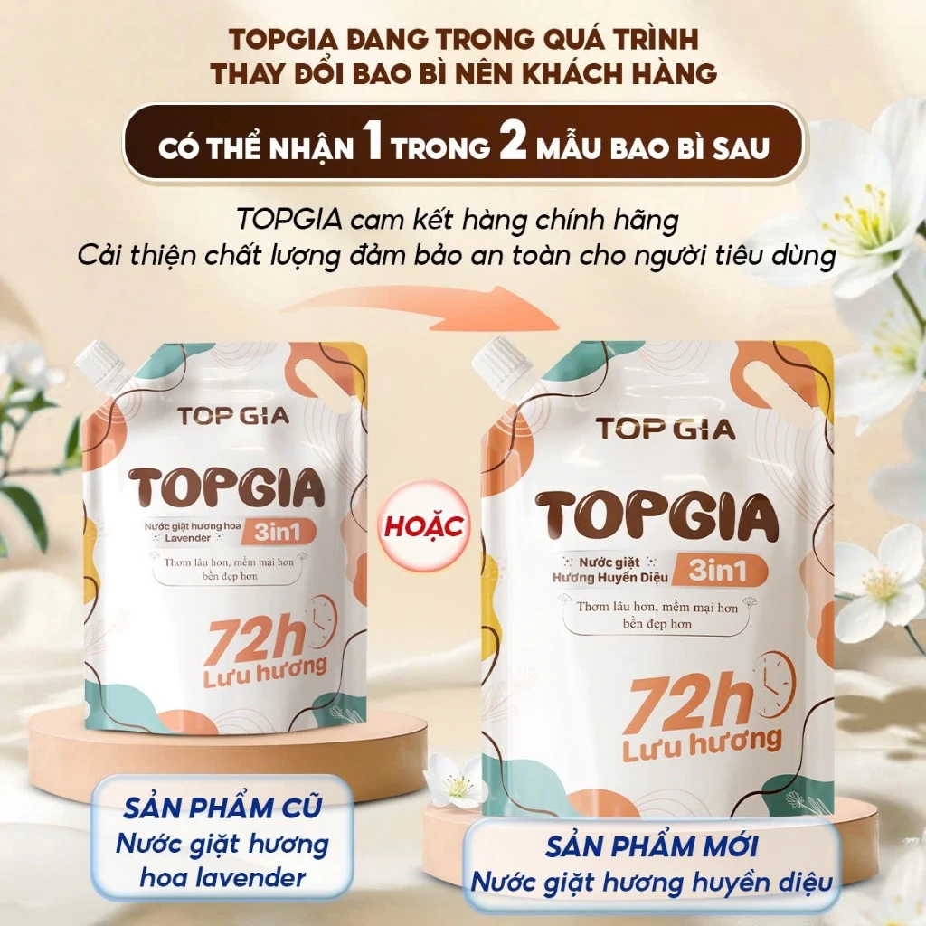 Nước Giặt Xả Đa Sắc TOPGIA Hương Huyền Diệu Dung Tích 2L Đánh Tan Vết Bẩn, Lưu Hương 72H - 2