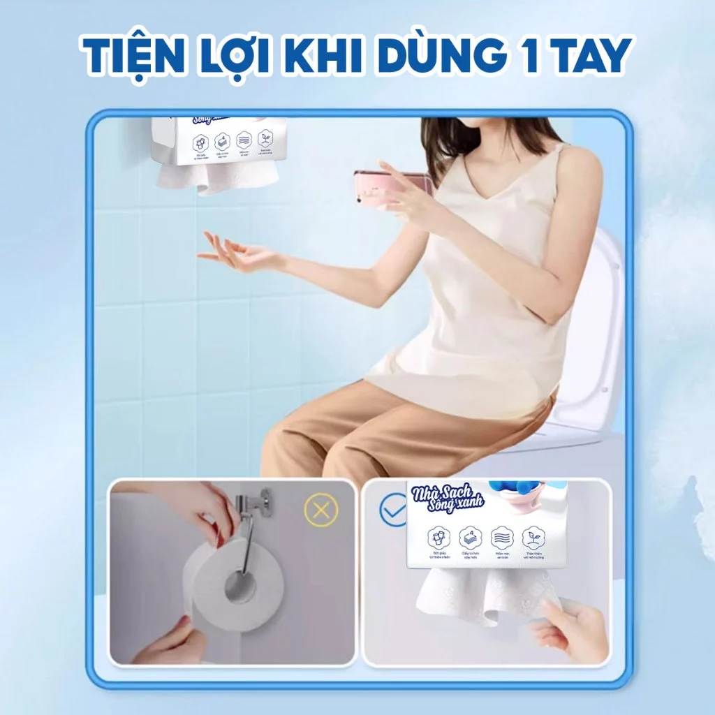 Giấy vệ sinh treo tường Top Gia Melto dễ tan trong nước, an toàn cho da, 1800 tờ/4 lớp - 6