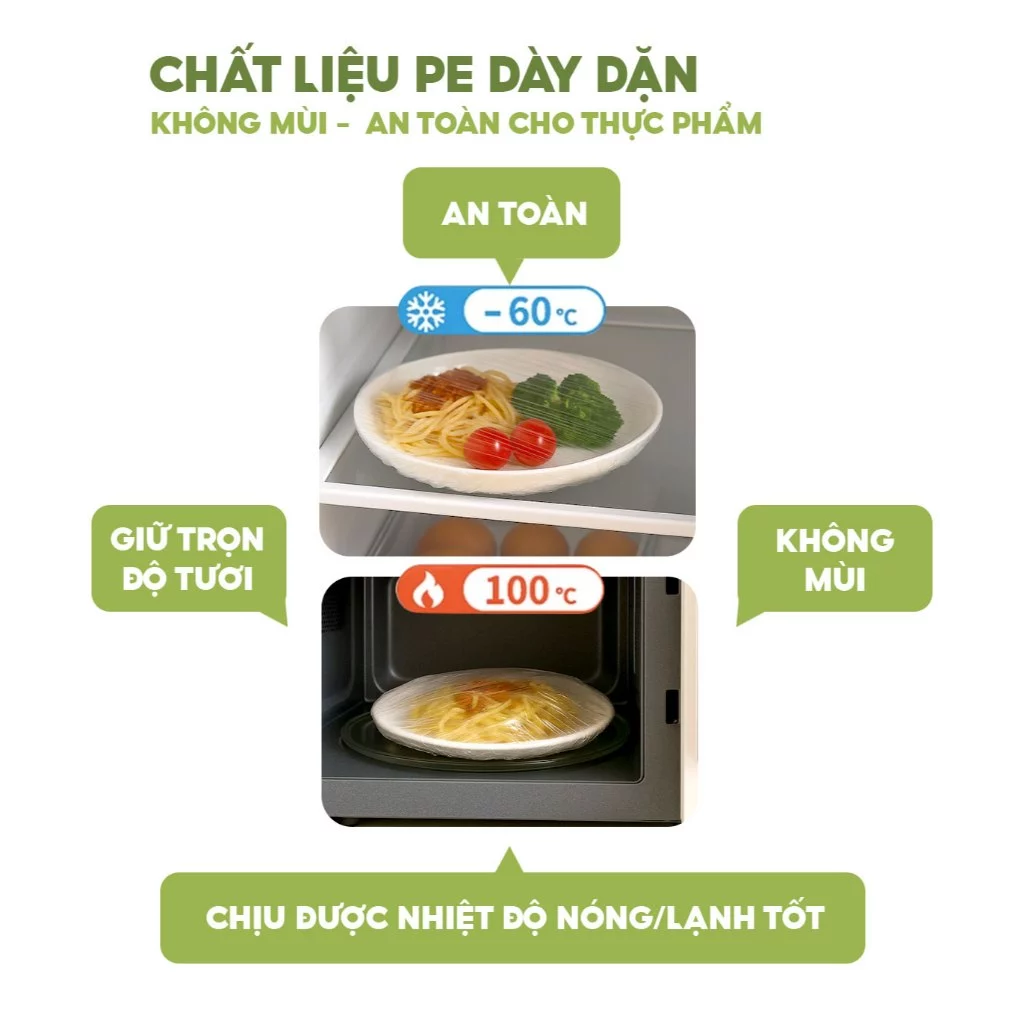 Hộp màng bọc thực phẩm treo tường dạng rút TopGia tiện lợi, chất liệu PE an toàn, có chun co dãn - 2