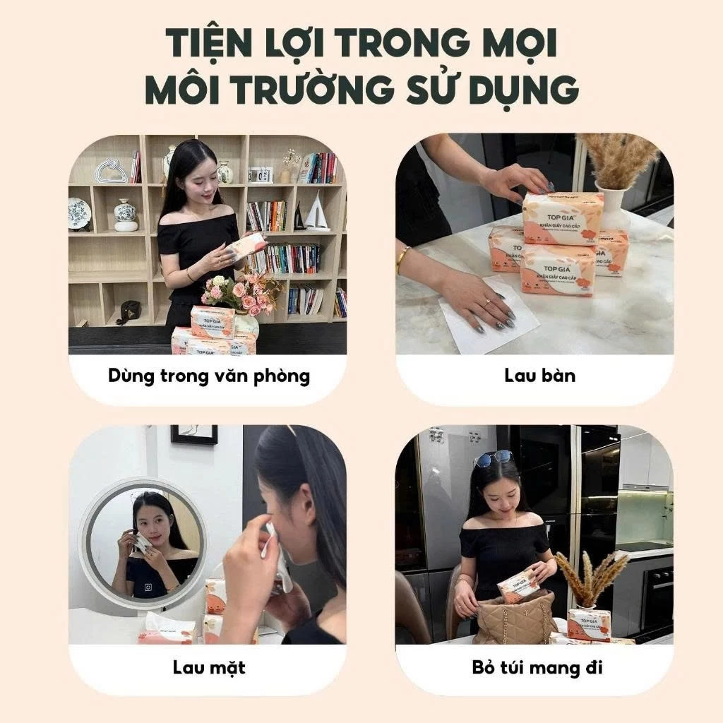 (MUA 1 TẶNG 1) Thùng 20 gói giấy ăn TopGia Sắc Hạ mềm mịn siêu dai tặng 1 bịch màng bọc thực phẩm - 6