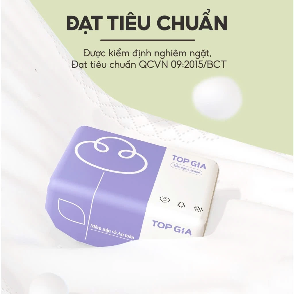 Thùng 40 gói Khăn giấy rút TopGia 3 màu siêu tiết kiệm, mềm mịn an toàn cho mọi loại da, thùng 16g, 30g, 20g, 24g - 3
