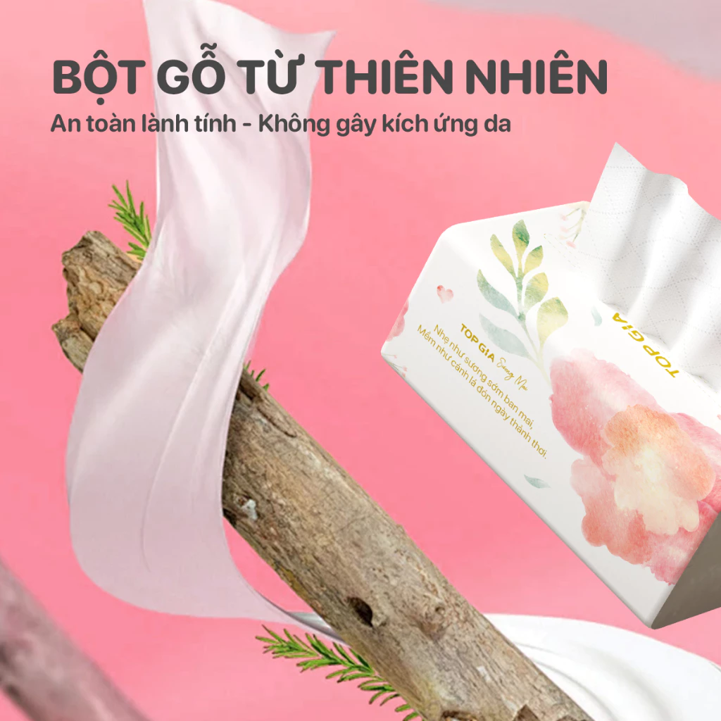 Giấy ăn rút Topgia sương mai 460 tờ 4 lớp dập vân 4D chắc chắn mềm mịn, an toàn, thùng 10/20 gói - 5